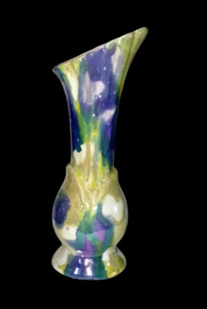 Vintage Shorter & Son Art Deco Drip Glaze Vase - Image 4