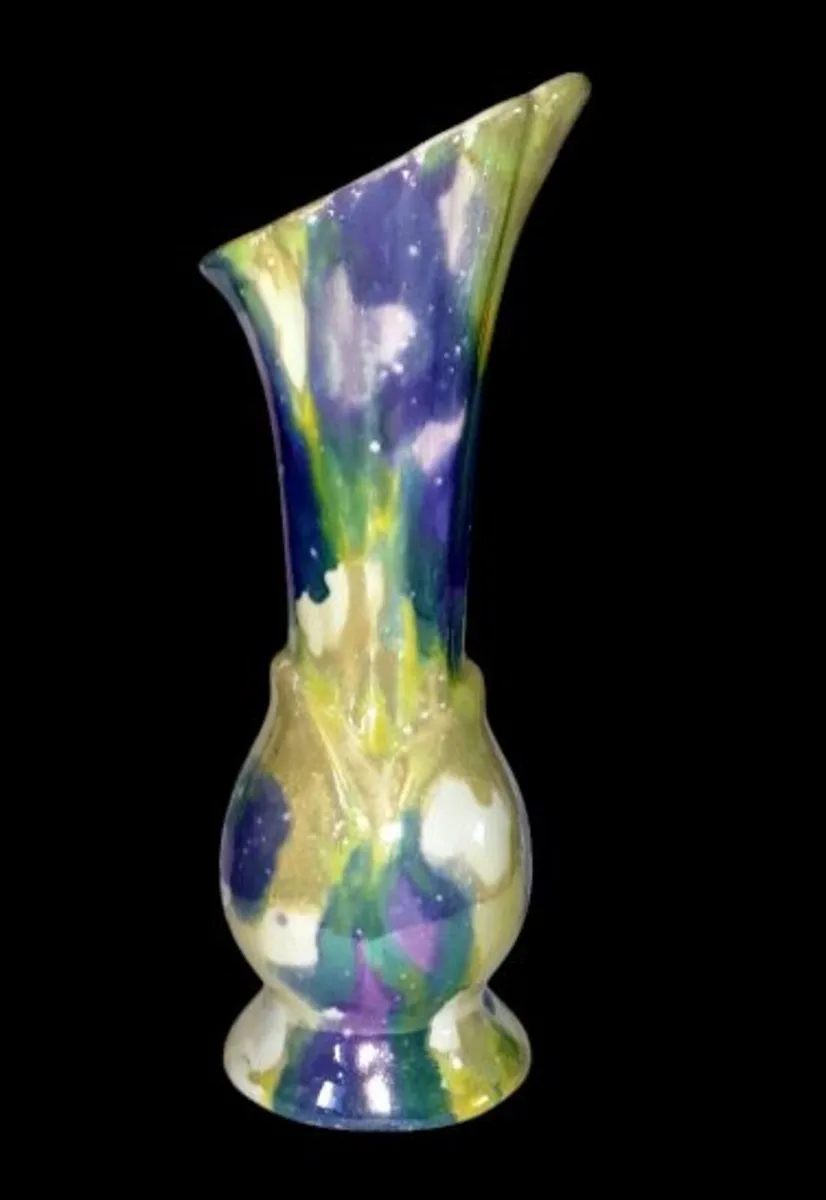 Vintage Shorter & Son Art Deco Drip Glaze Vase - Image 1