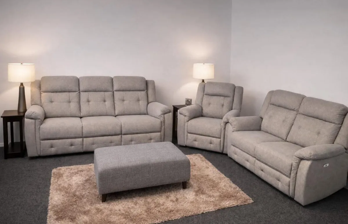 Mayfair 3+2 or 3+1+1 Fabric Recliner Sofas - Image 4