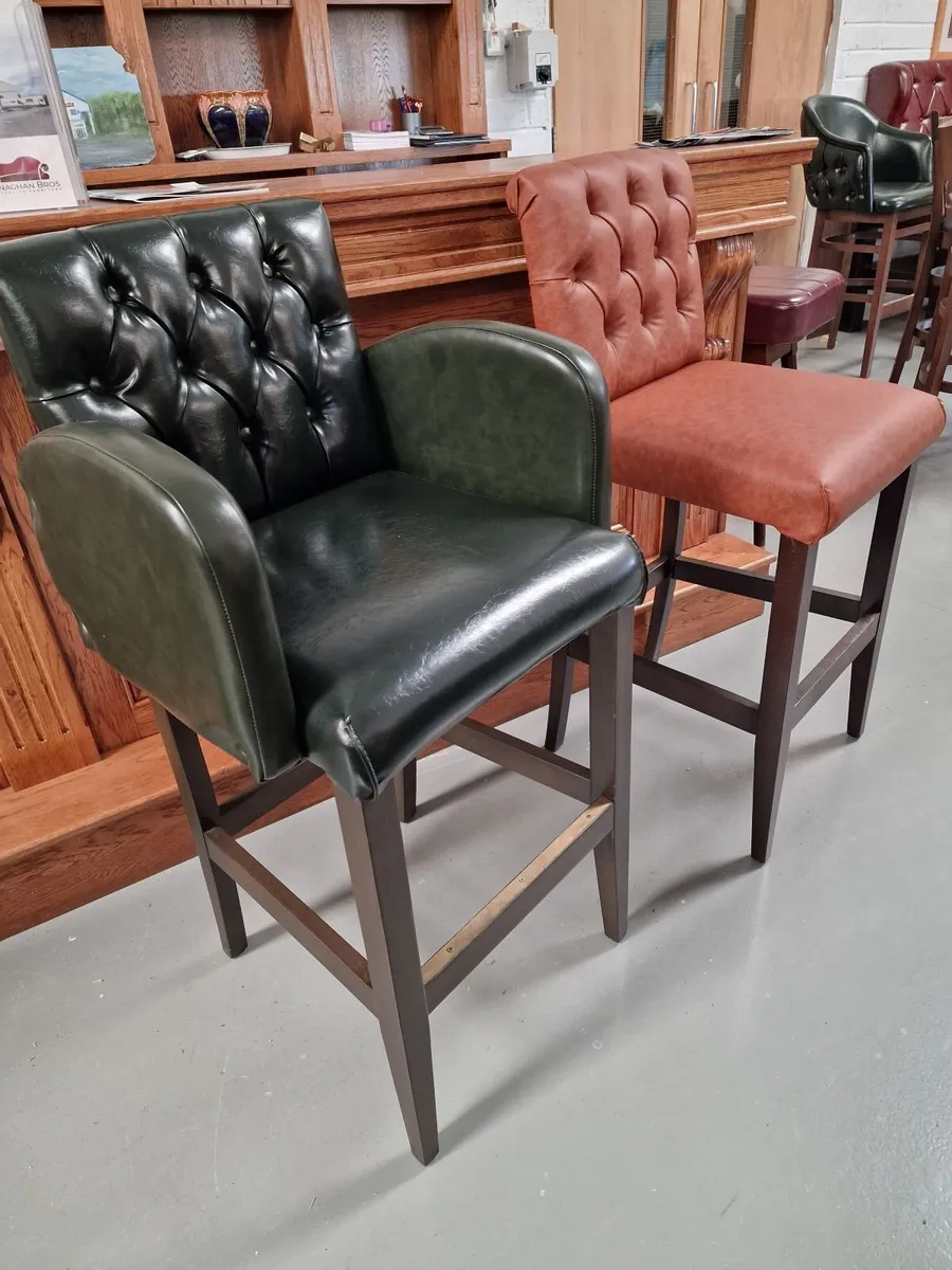 NEW FULLY  UPHOLSTERED BAR STOOLS - Image 1