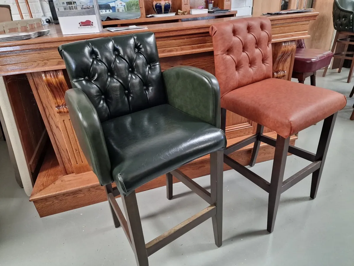 NEW FULLY  UPHOLSTERED BAR STOOLS - Image 2