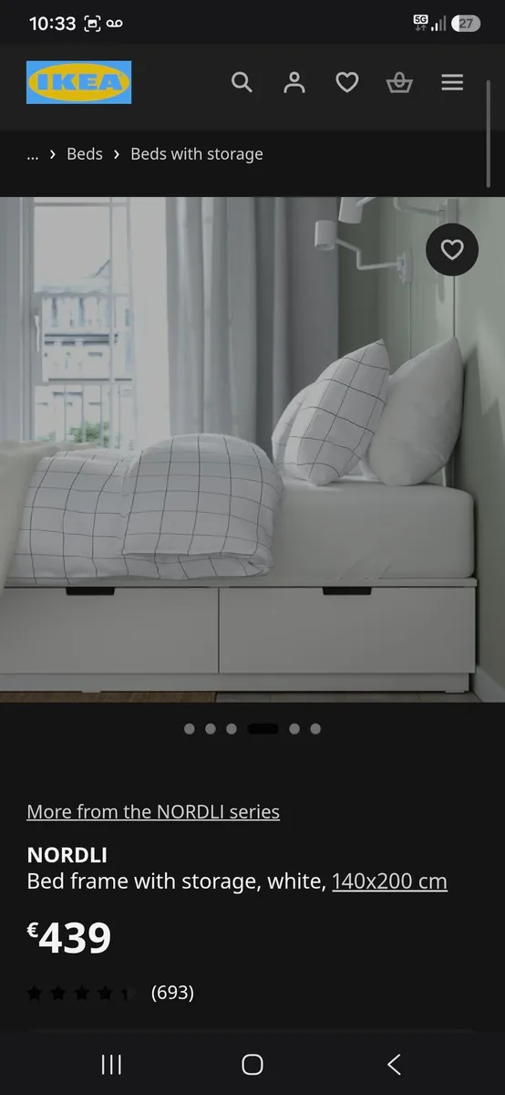 Bed Frame 5ft king size - Image 3