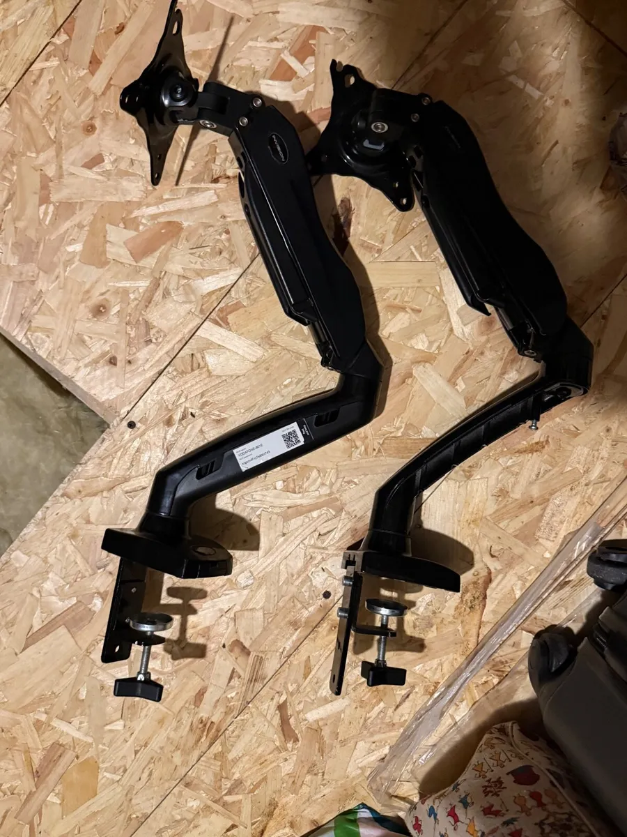 2 x Adjustable Monitor Arms / Desk Mounts