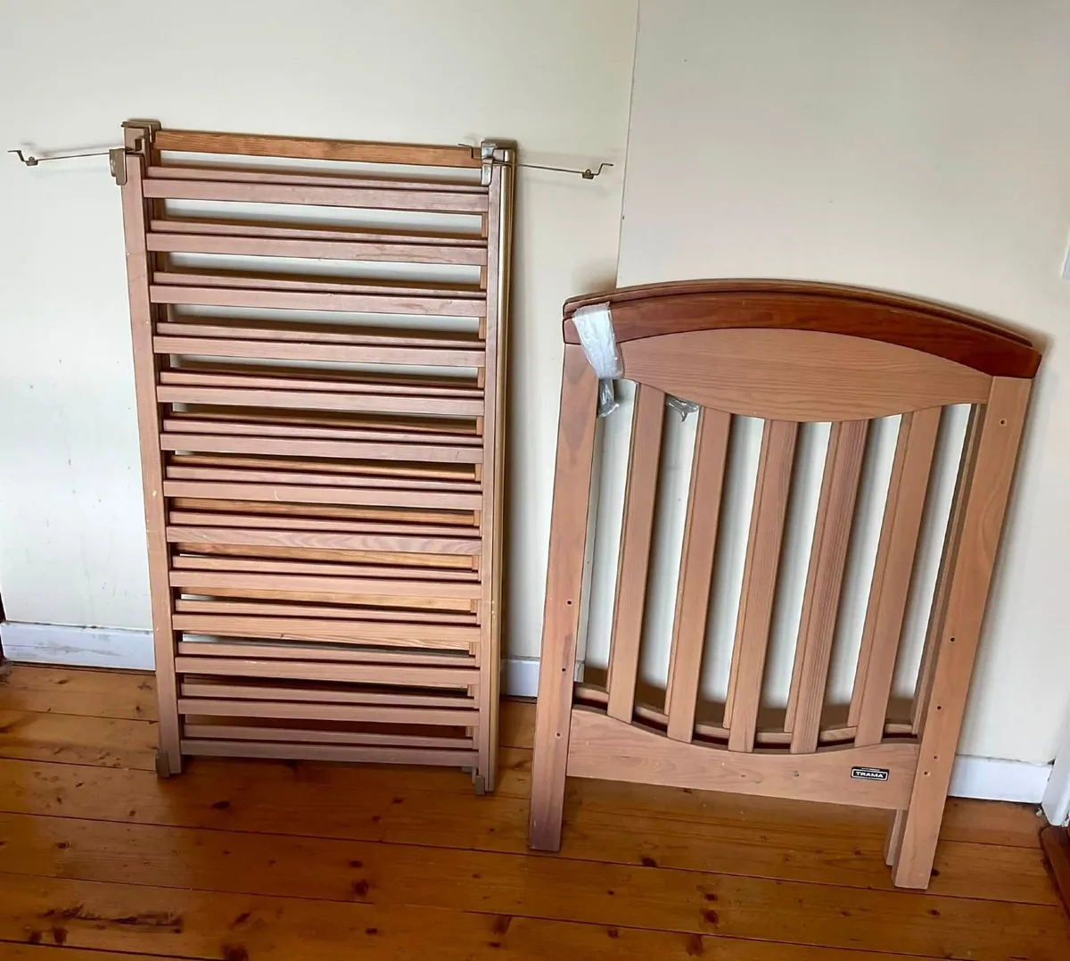 Solid Wood Baby Cot – Adjustable Base - Image 3