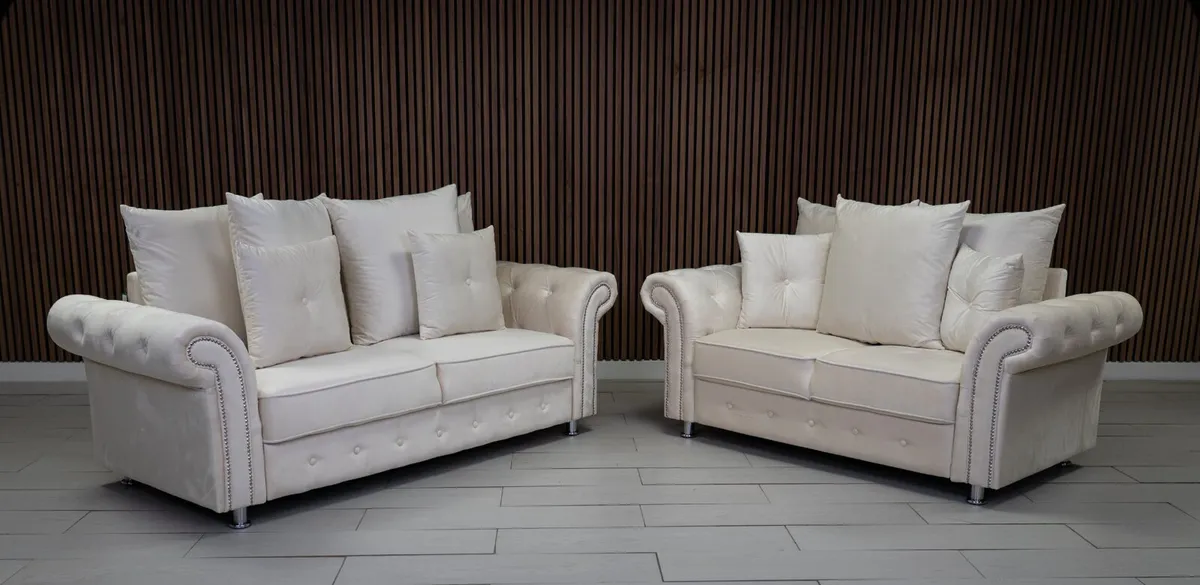 Olympia Cream Chester Arms Scatter Cushions Sofa - Image 1