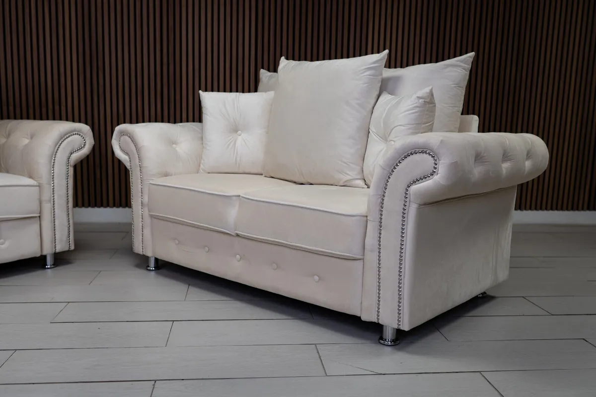 Olympia Cream Chester Arms Scatter Cushions Sofa - Image 3