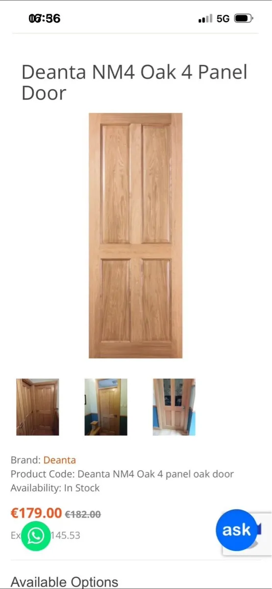 Oak panel doors