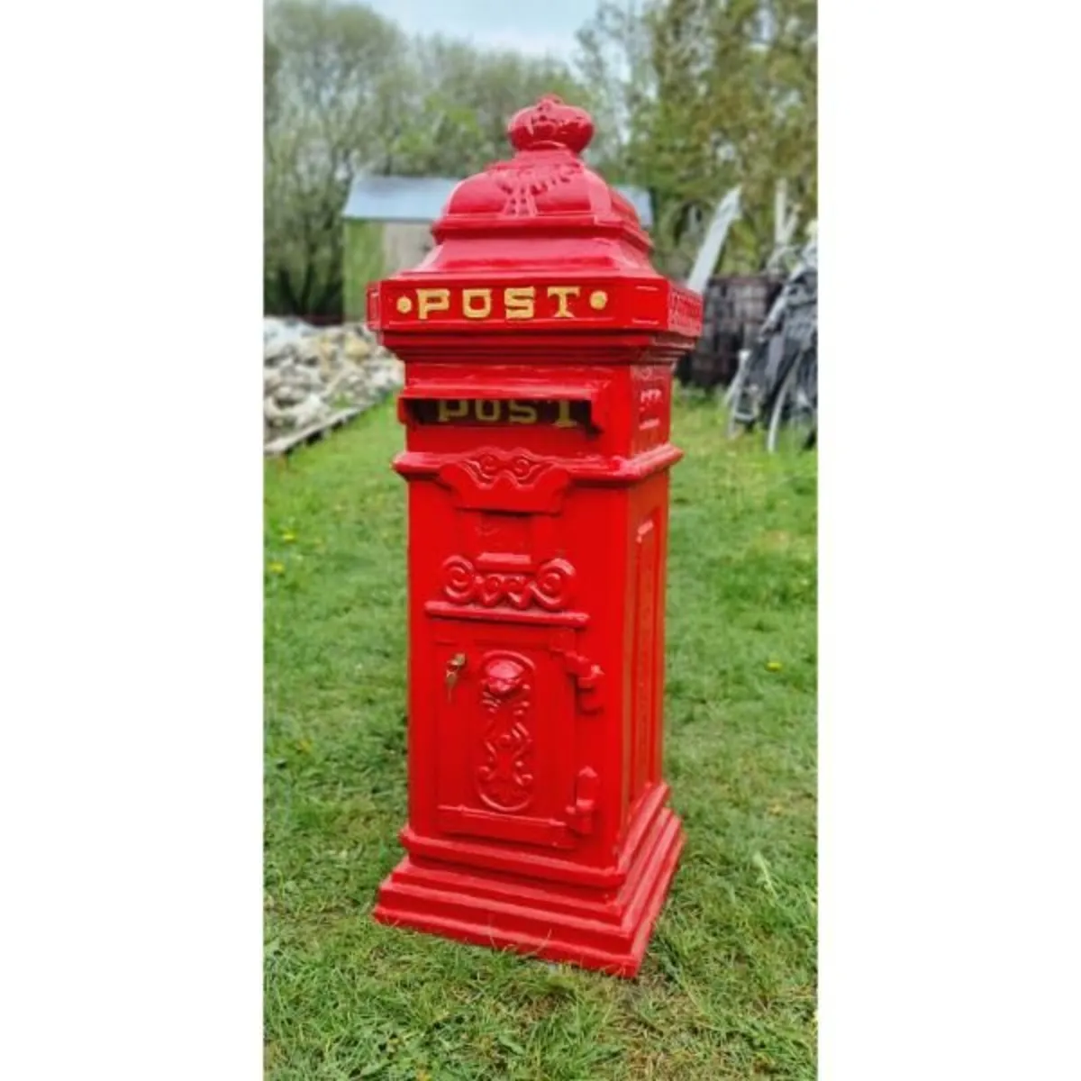 Cast Iron Pillar Post box Red CH R 1702B R - Image 1