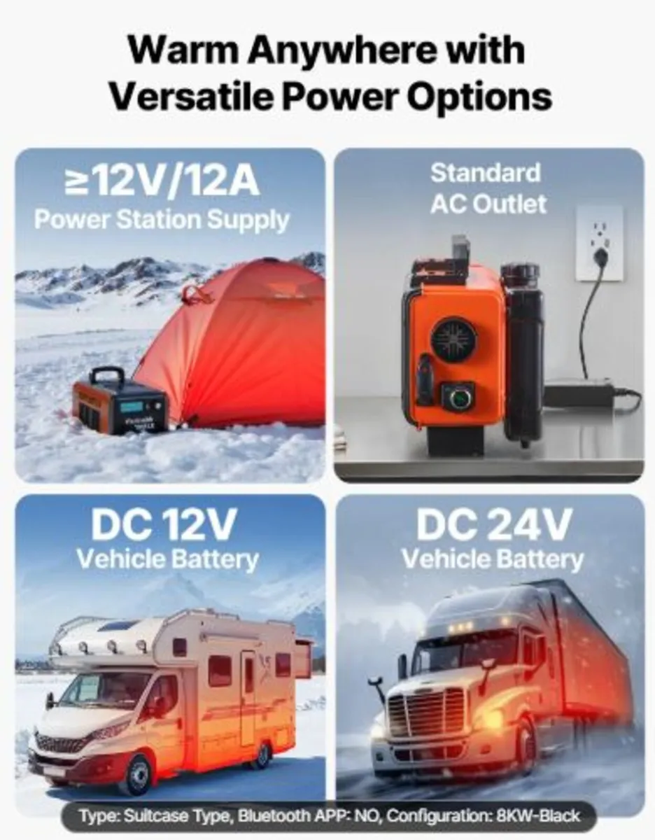 Diesel Heater,5-8KW,DC 12V/24V,All in One Portable - Image 3