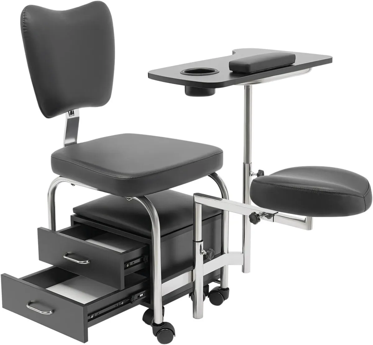 Manicure Table Nail Station with Chair & Stool - Image 3