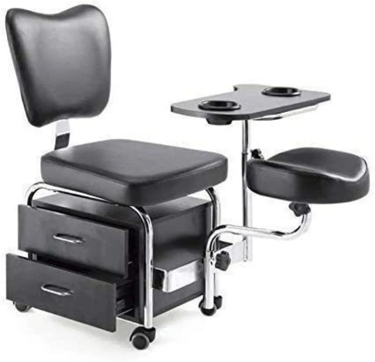 Manicure Table Nail Station with Chair & Stool - Image 1
