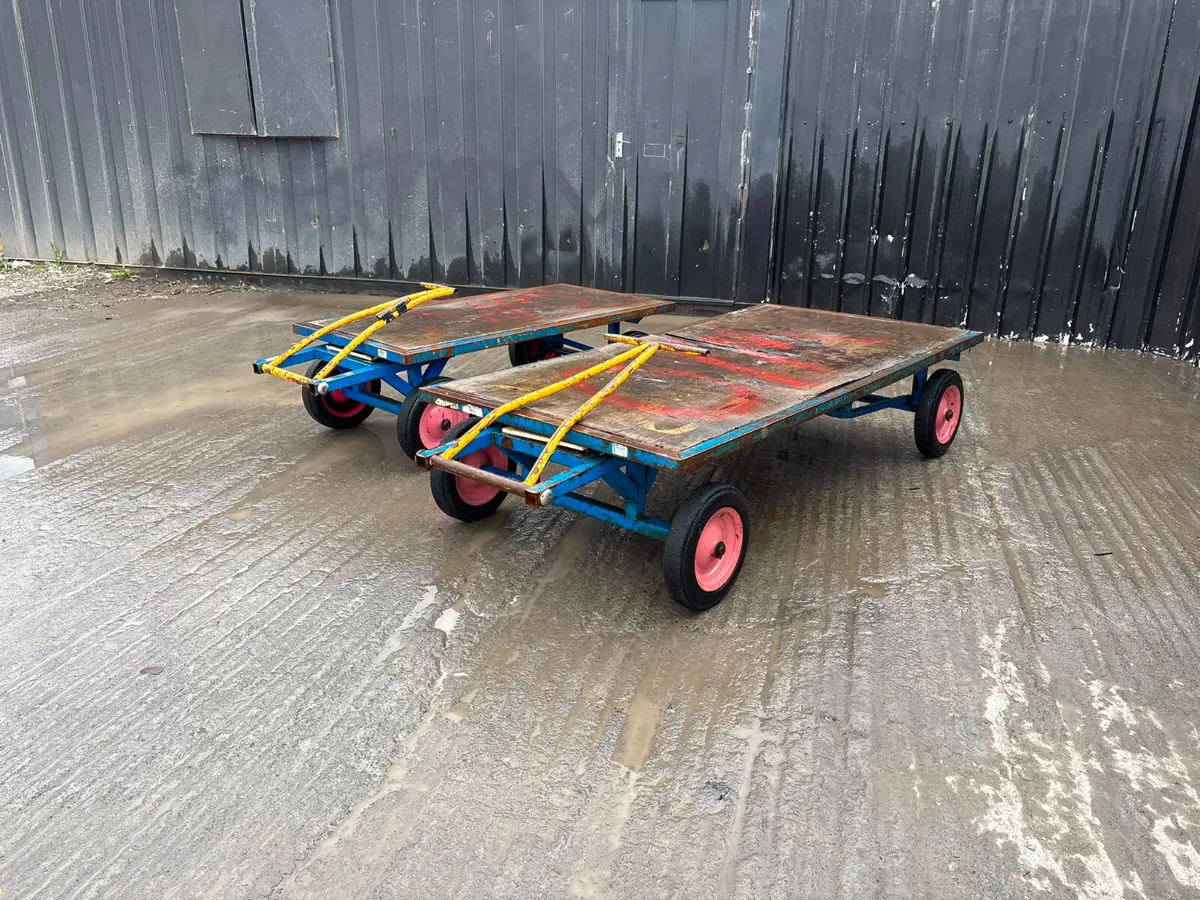 Flatbed Site Trolley / Bogie – Heavy Duty - Image 3