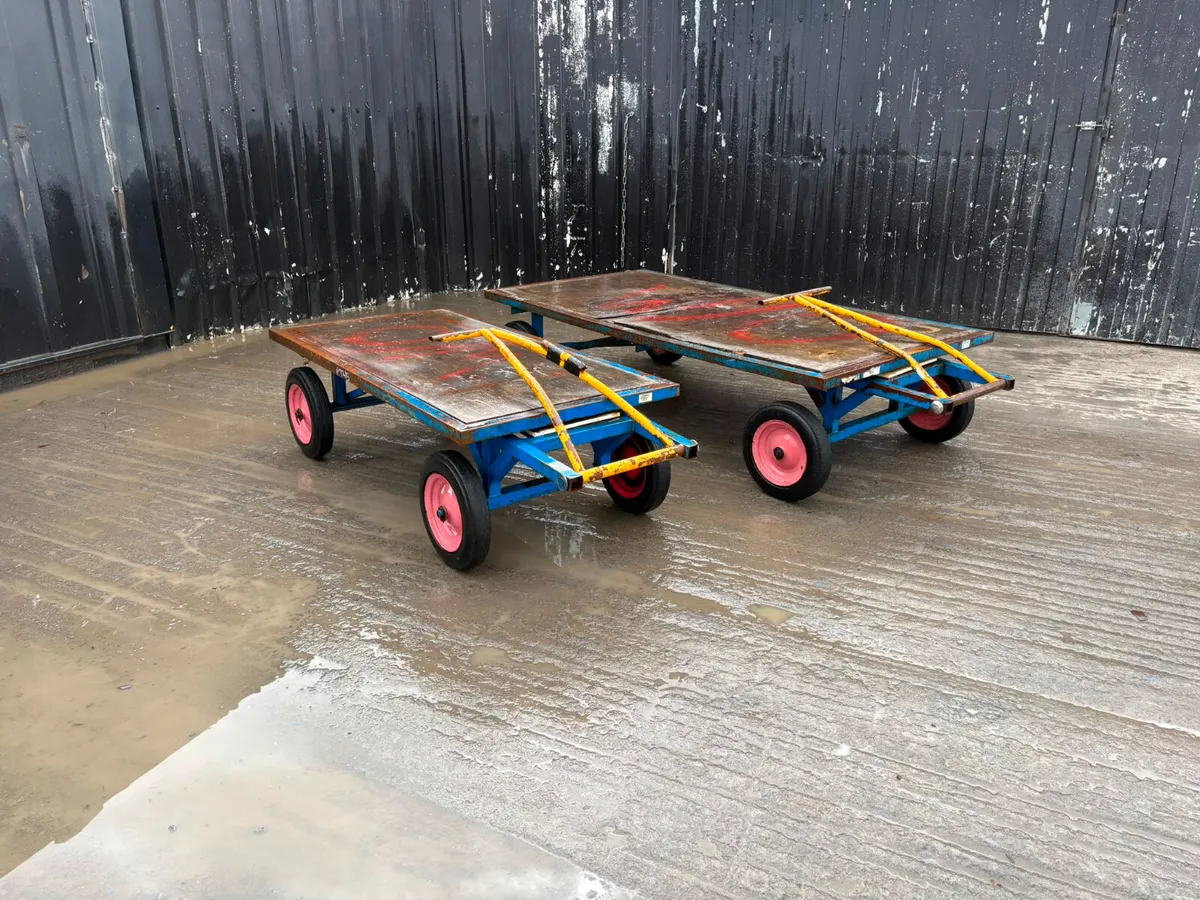 Flatbed Site Trolley / Bogie – Heavy Duty - Image 1