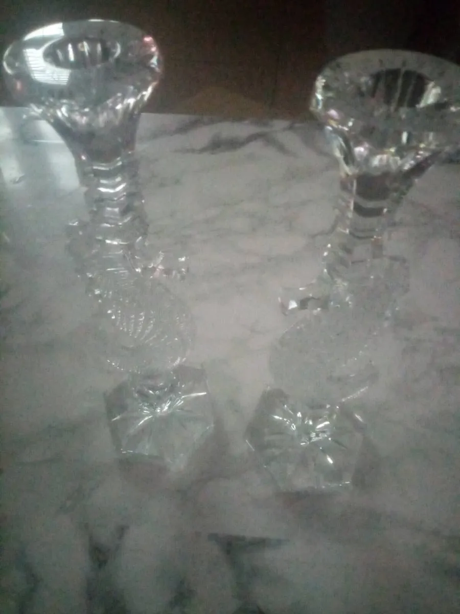 Waterford crystal candle sticks - Image 3