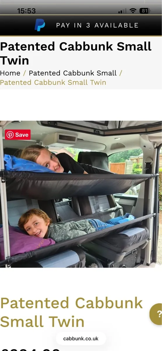 Cabunk double bed