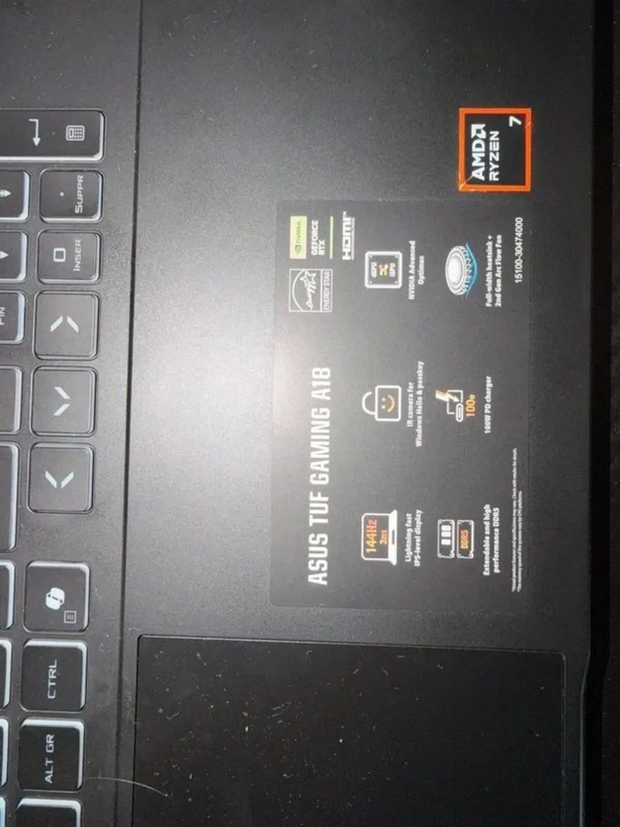 ASUS TUF Gaming A18| Ryzen 7| RTX 5060 | 32GB |1TB - Image 4
