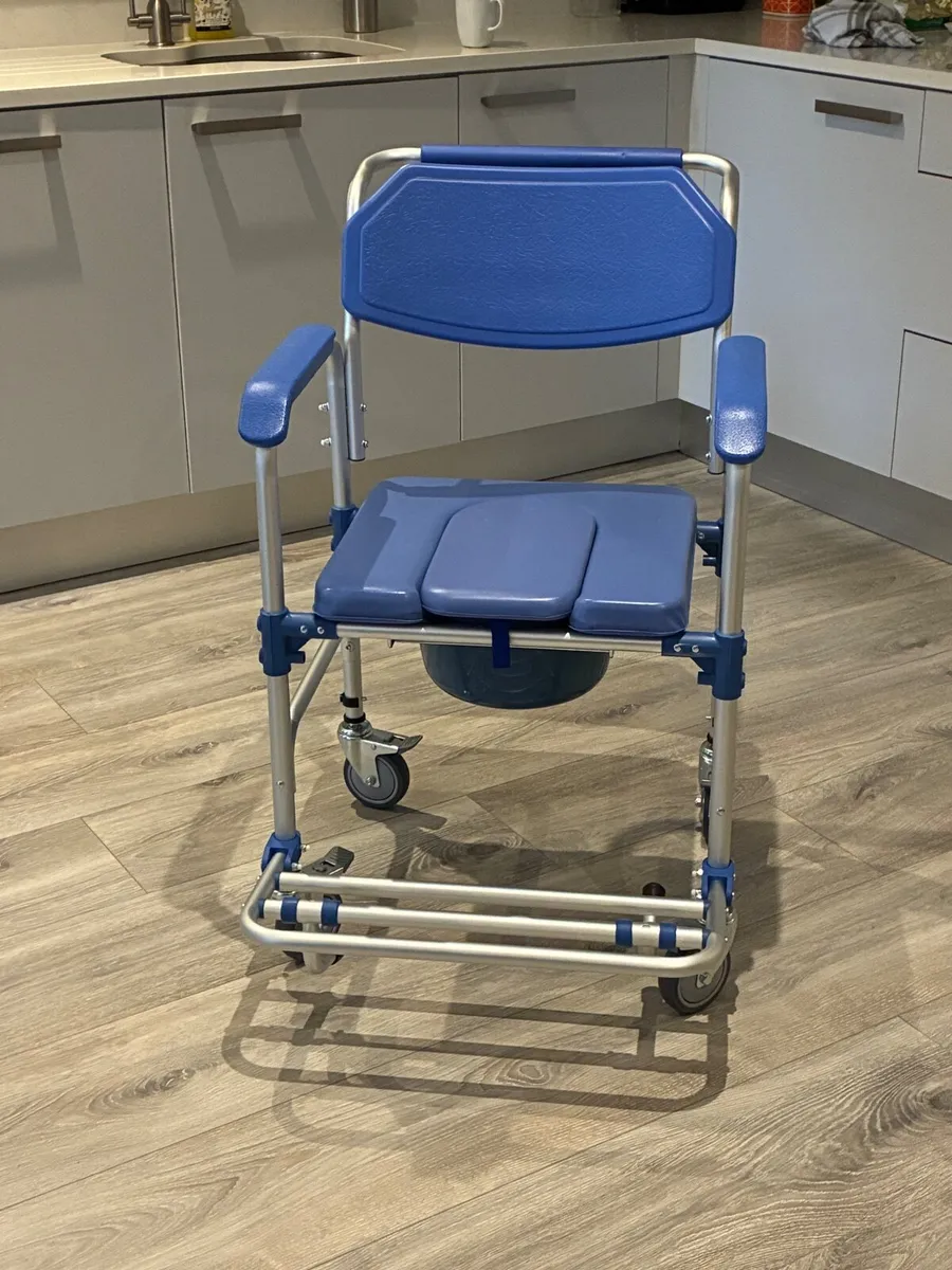 Wheeled Shower Commode Chair - Image 3