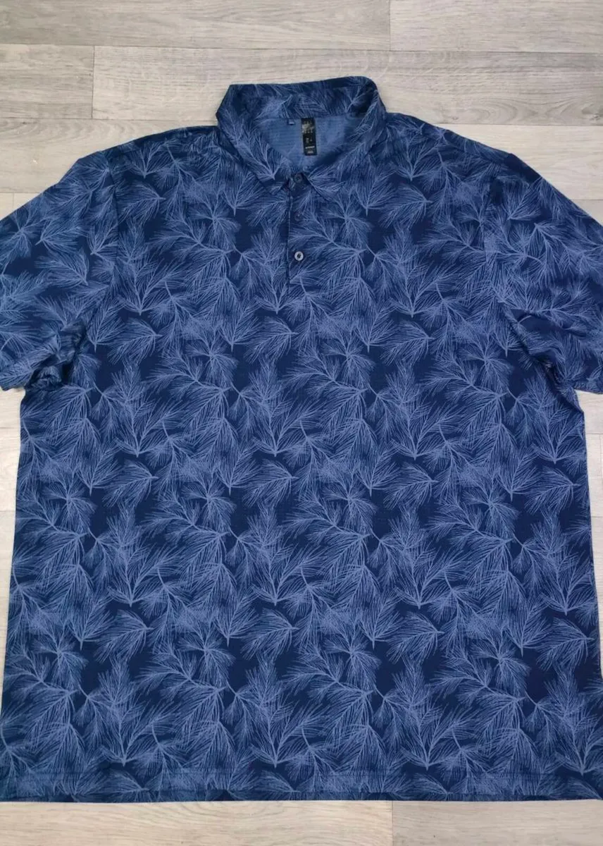 Adidas Floral Patterned Golf Polo Shirt Mens XXL - Image 2