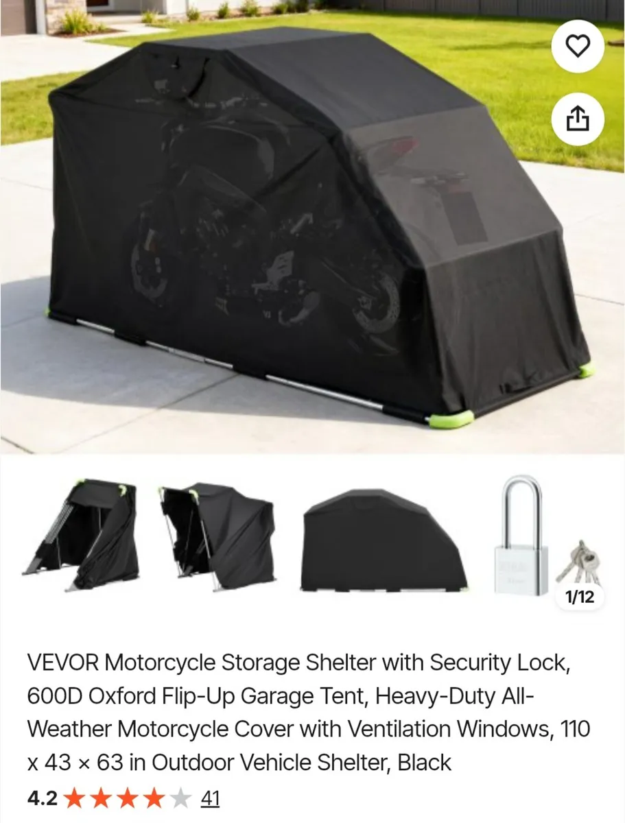 MOTOR BIKE SHED/COVER - Image 1