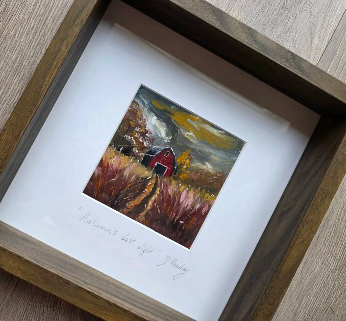 Autumns last light. Original painting. - Image 2