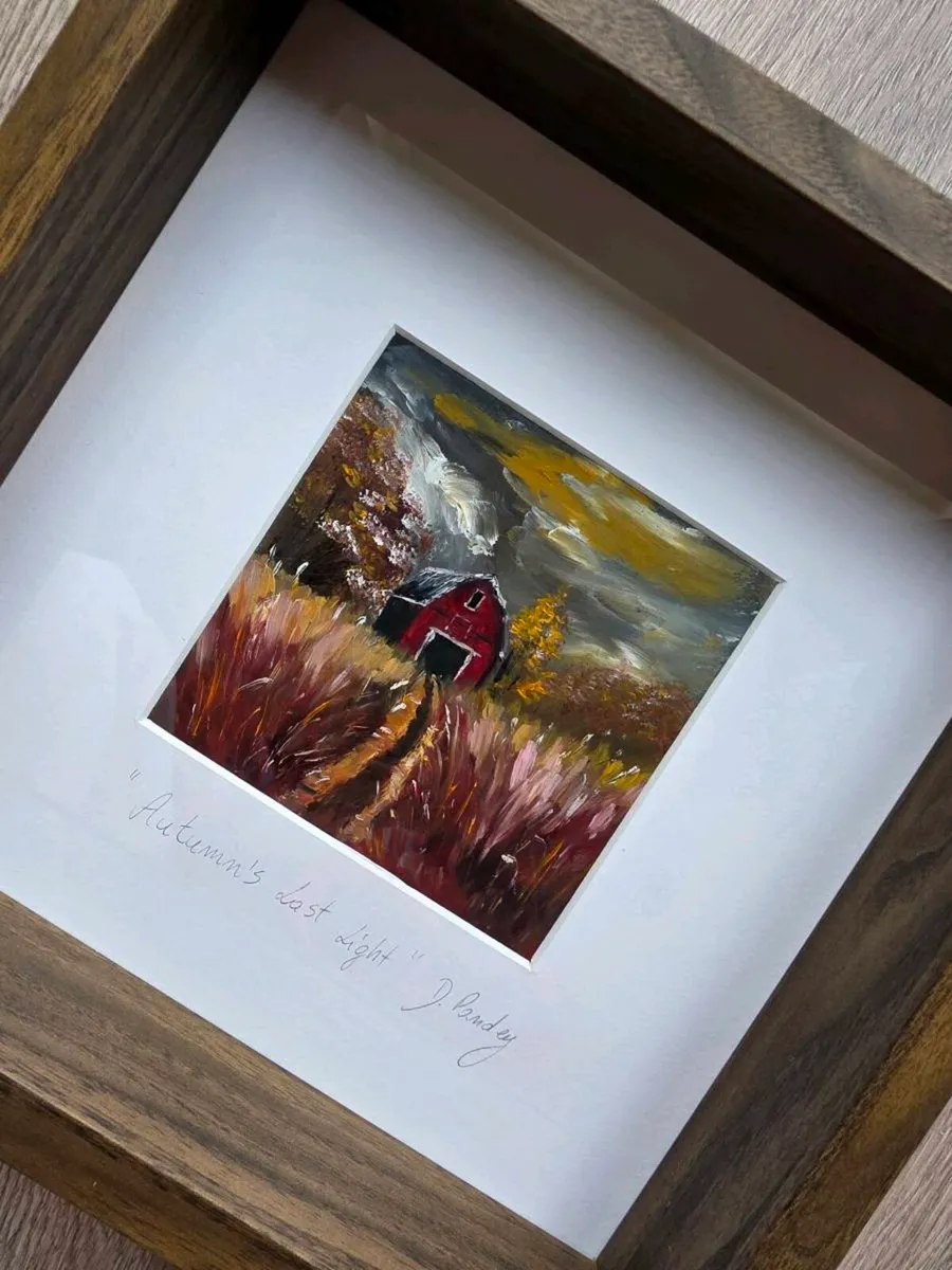 Autumns last light. Original painting. - Image 3