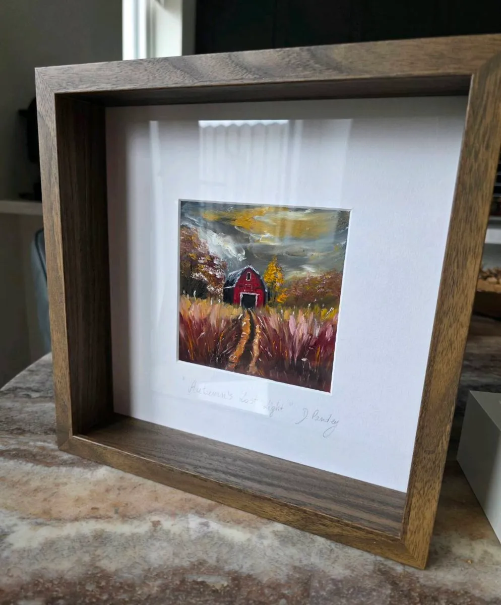 Autumns last light. Original painting. - Image 4