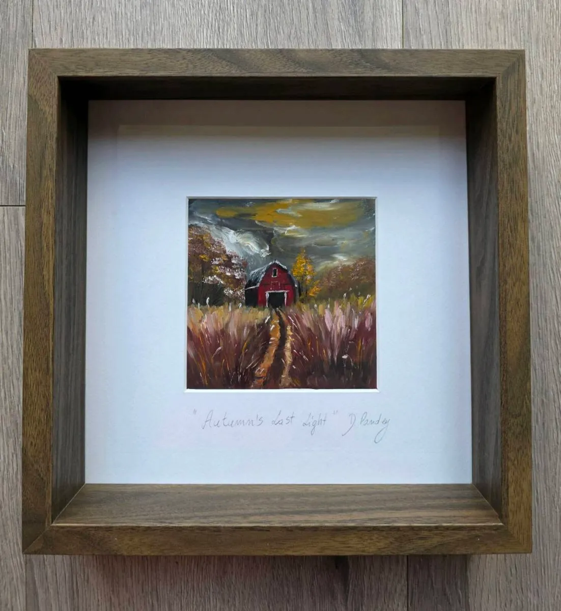 Autumns last light. Original painting. - Image 1