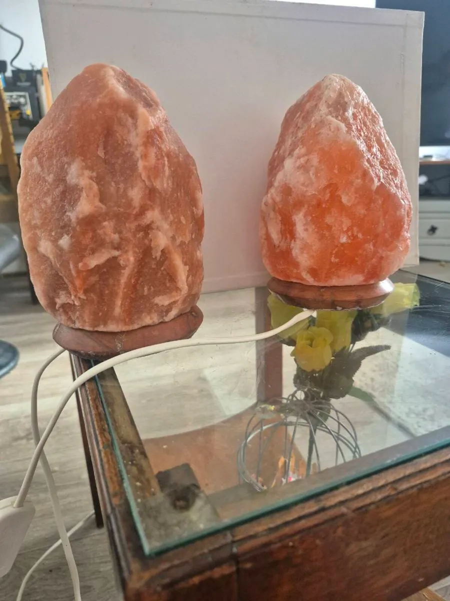 Two Himalayan salt lamps