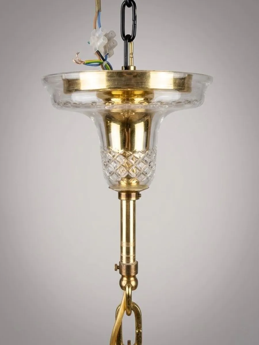 Statement Marie Theresa Crystal & Brass 12 Branch Chandelier - Image 4
