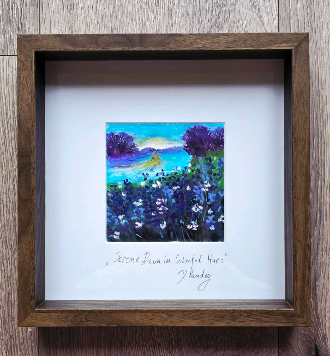 Serene Down in Colorful Hues. Original painting. - Image 1