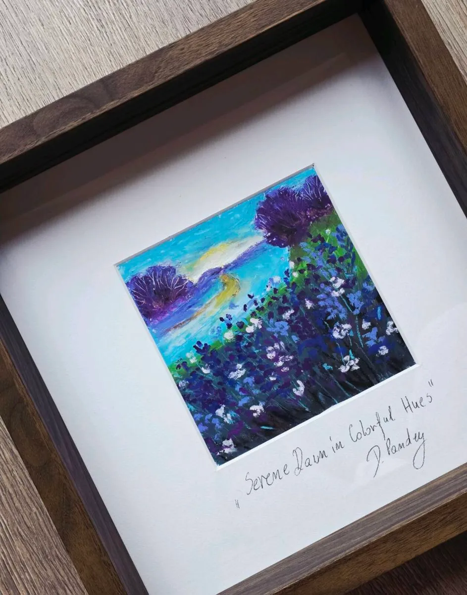 Serene Down in Colorful Hues. Original painting. - Image 3