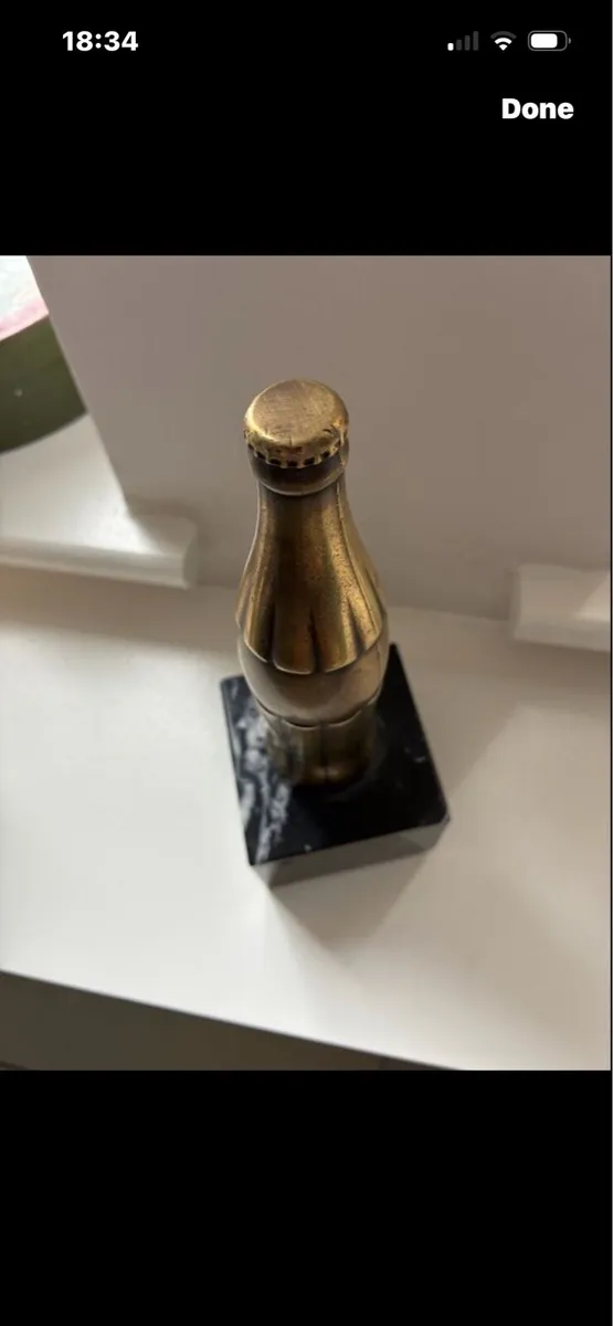 Rare Coca Cola Brass Bottle - Image 2