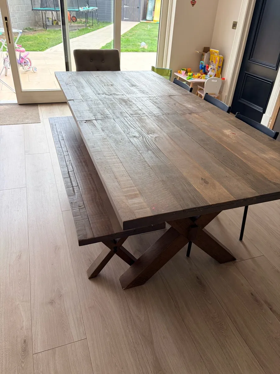 Kitchen table & bench - Image 2