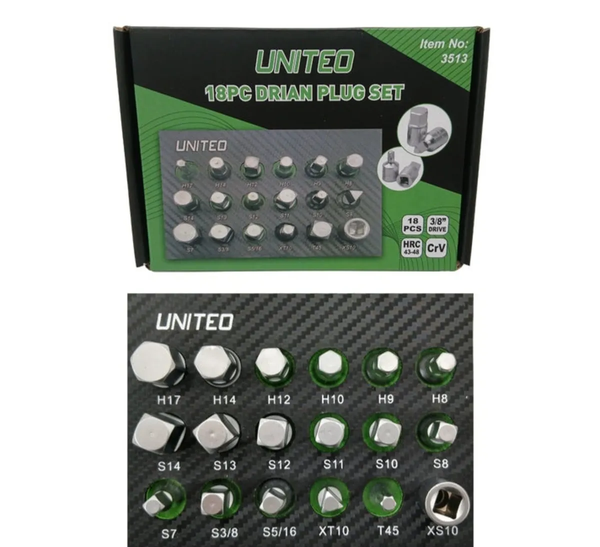 United Tools 18-Piece Drain Plug Set – €35 💶