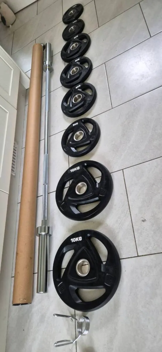 Brand new olympic tri grip weight lifting set - Image 4