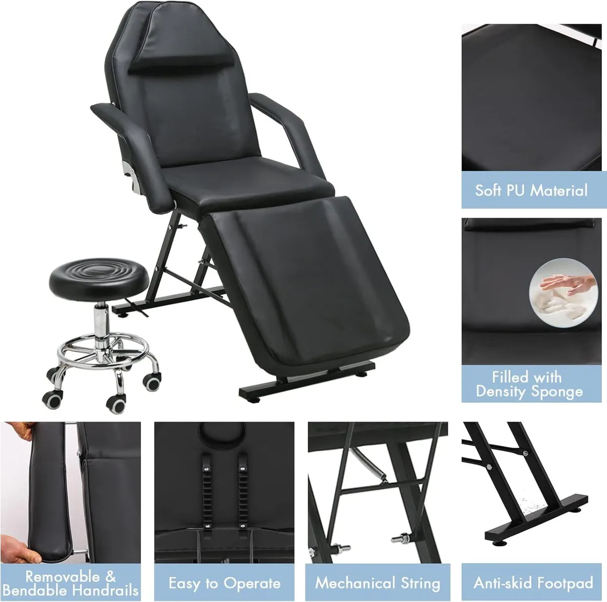 Massage Bed Adjustable Spa Lash Tattoo Bed - Image 2