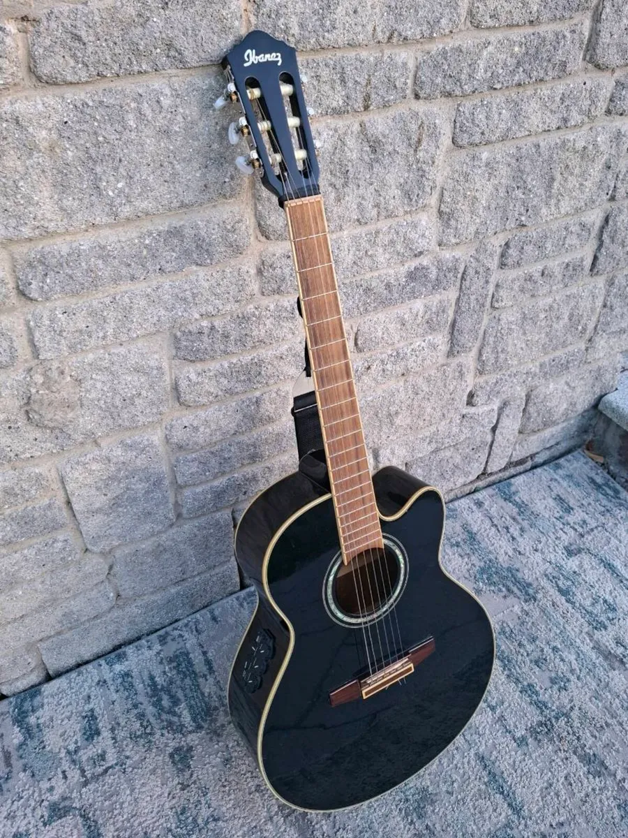 Ibanez AEL10NE-BK Electro-Nylon String Guitar - Image 1