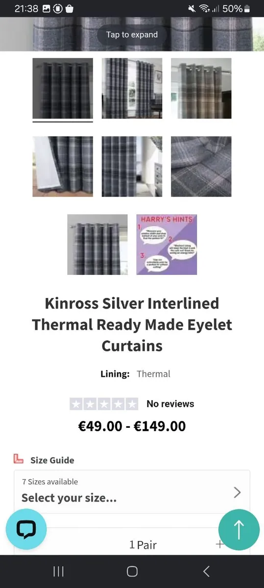 4 Pairs of Thermal+Blackout Curtains Harry Corry - Image 1