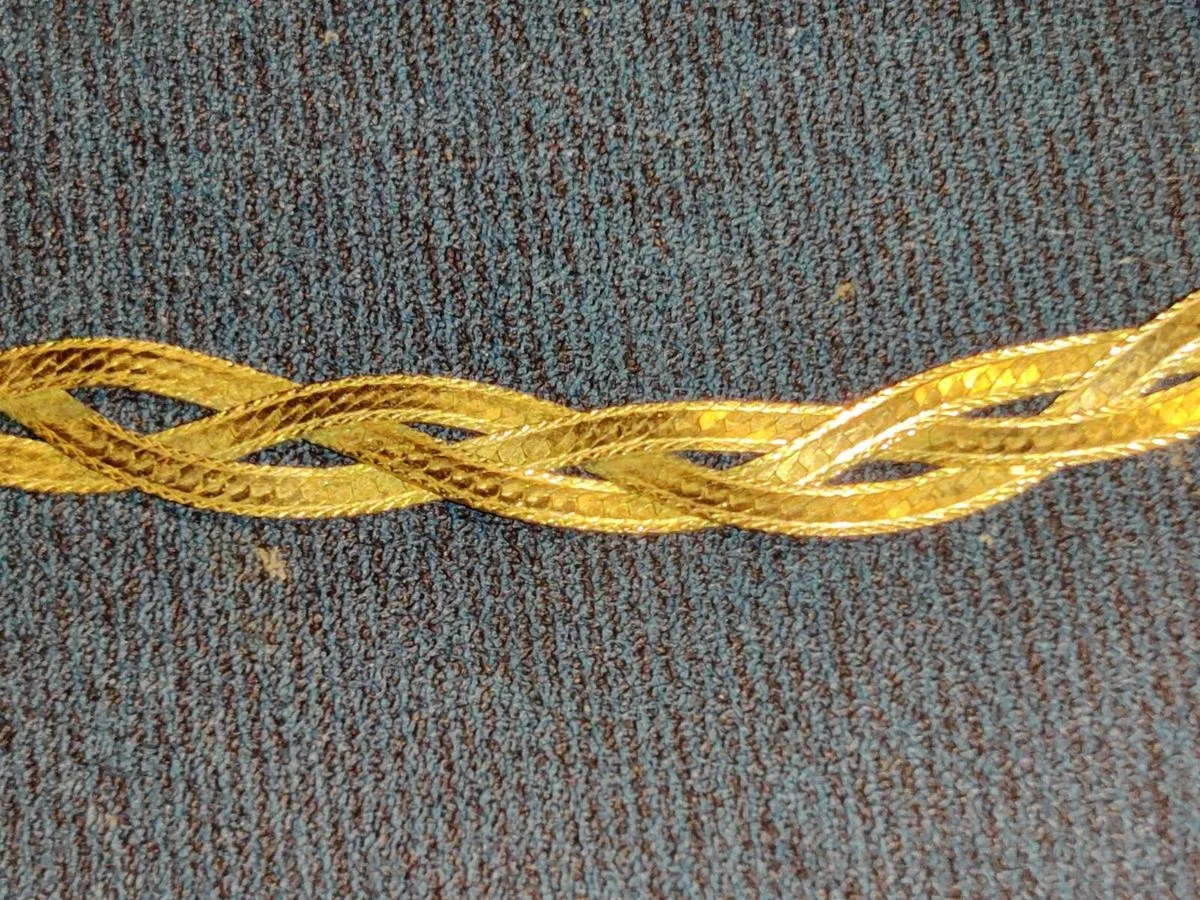 DOUBLE PLAID HEART, 9CT Gold New 6.41g 18"Chain ! - Image 2