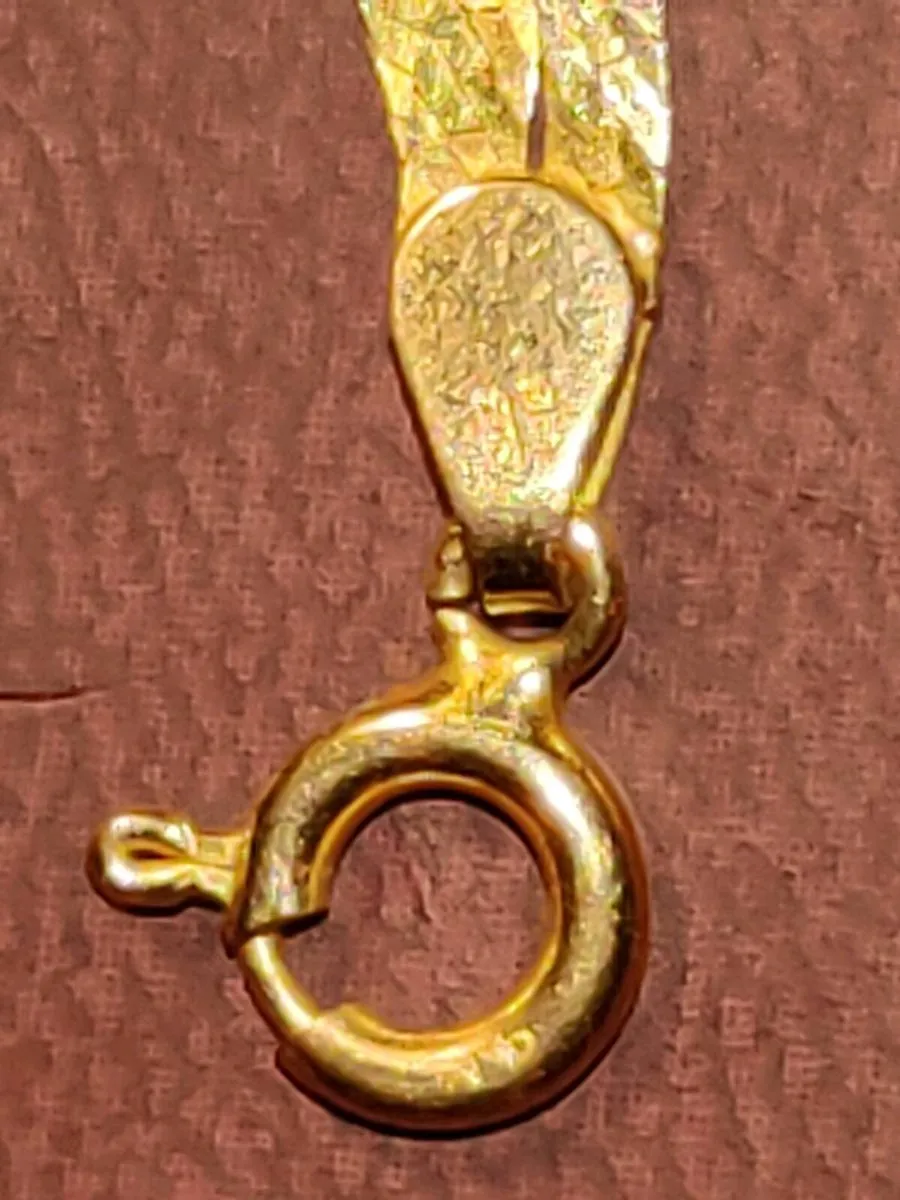 DOUBLE PLAID HEART, 9CT Gold New 6.41g 18"Chain ! - Image 4