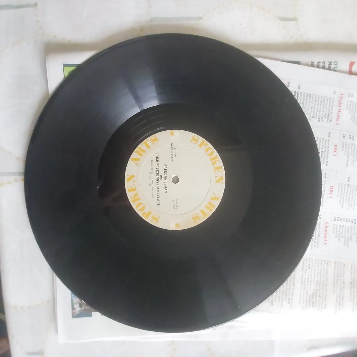 Vinyl record LP of Brendan Behan