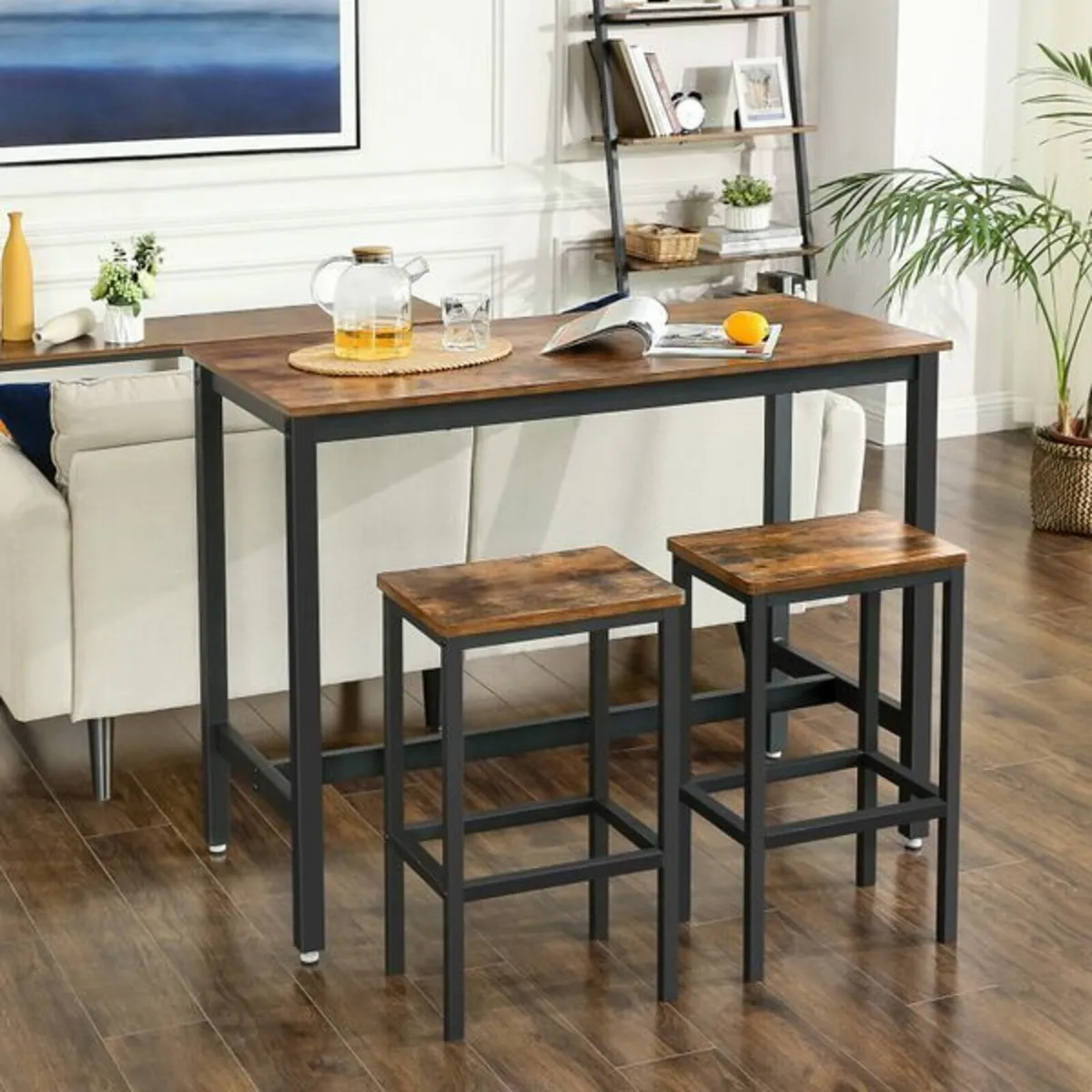 New vintage bar table with 2 stools - FREE P&P - Image 1