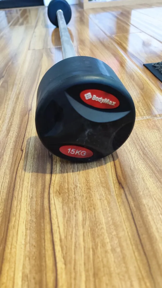 15kg rubber barbell - Image 2