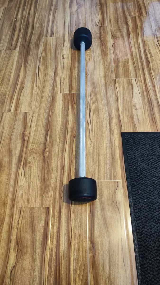 15kg rubber barbell - Image 1