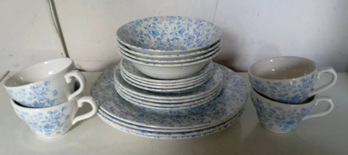 Churchill Light Blue And White Dinner Set - Image 2