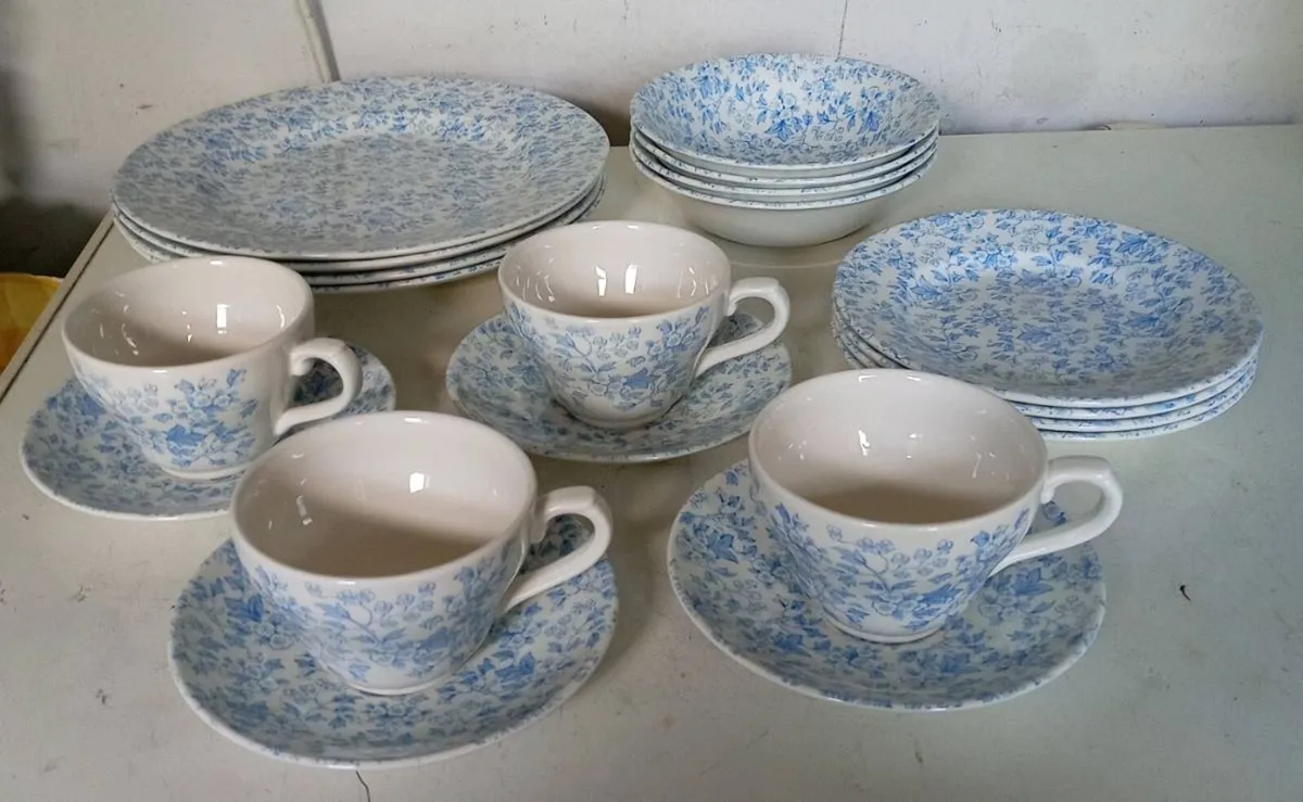 Churchill Light Blue And White Dinner Set - Image 1