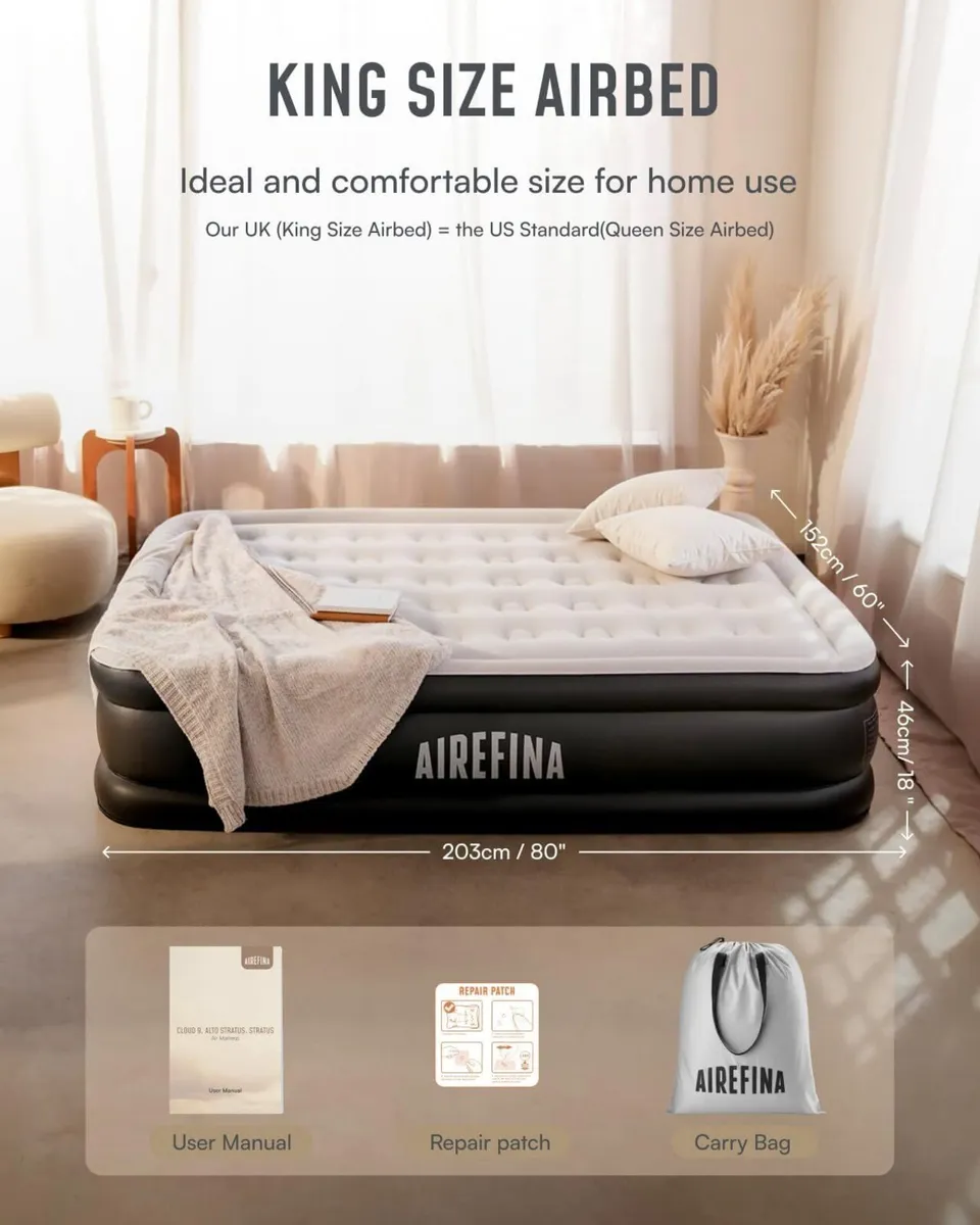 Inflatable Air Mattress Airbed with Built-In Pump - Image 2
