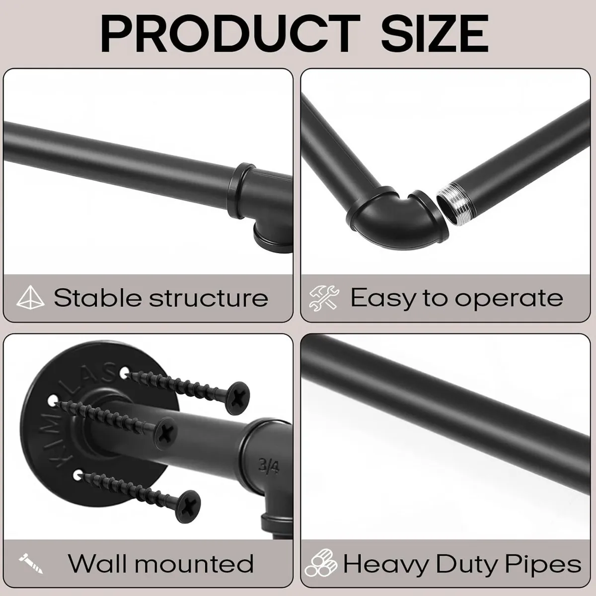 Industrial Pipe Clothing Rack - Image 3
