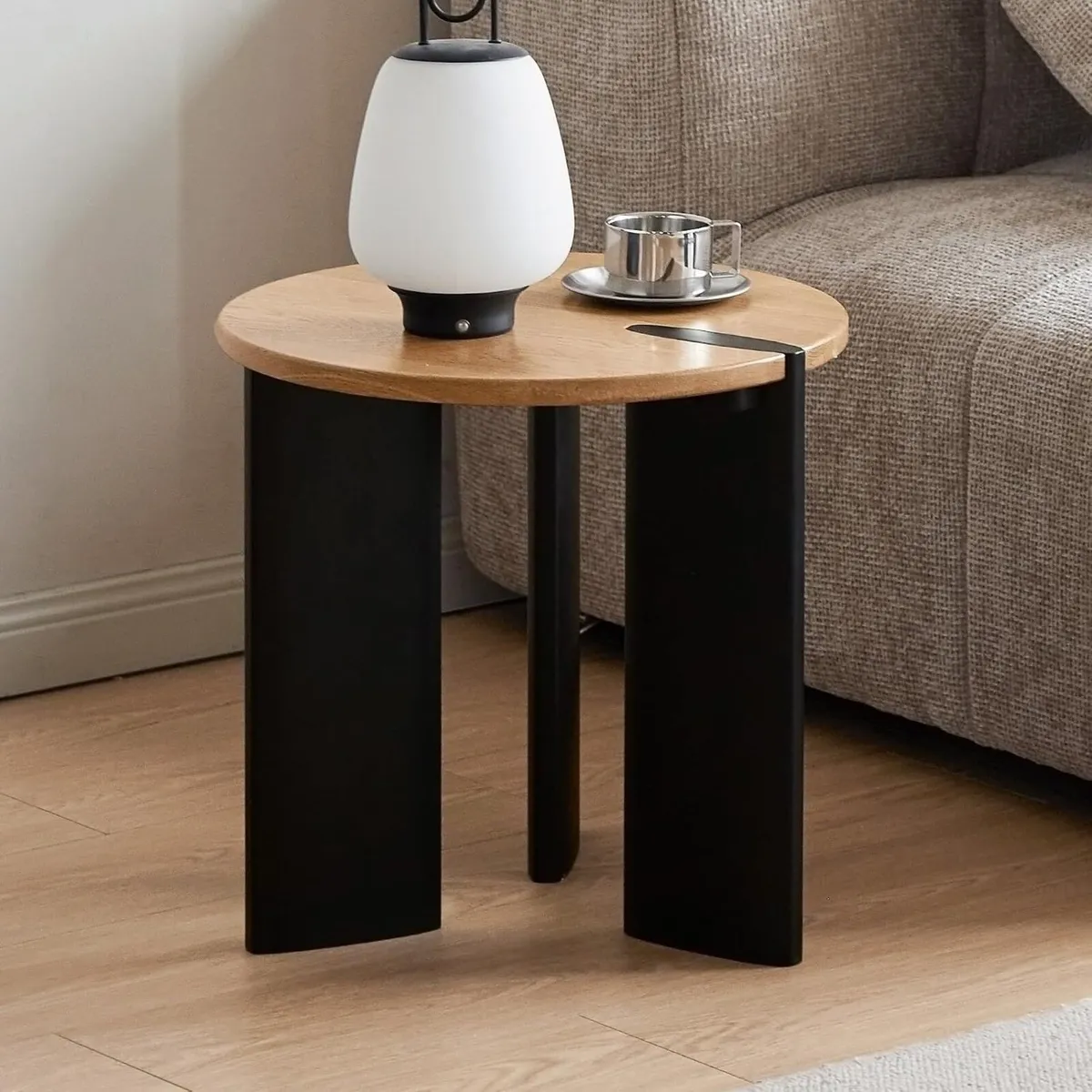 Solid Wood Side Table with 2-Tone Finish Zen - Image 1