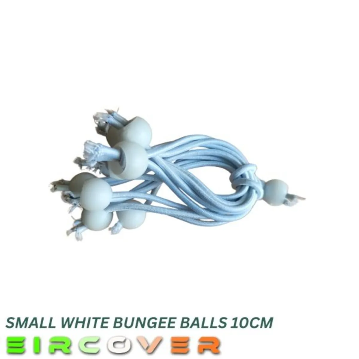 Large White Bungee Ball Ties 30cm (10 pk ) - Image 2
